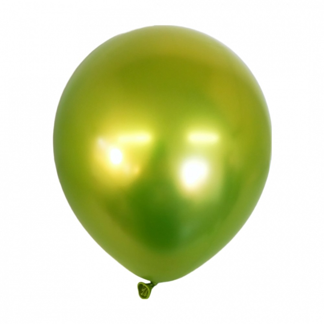 Set 12 Baloane, Flippy, din Latex Chrome, 13 cm, Verde Lime