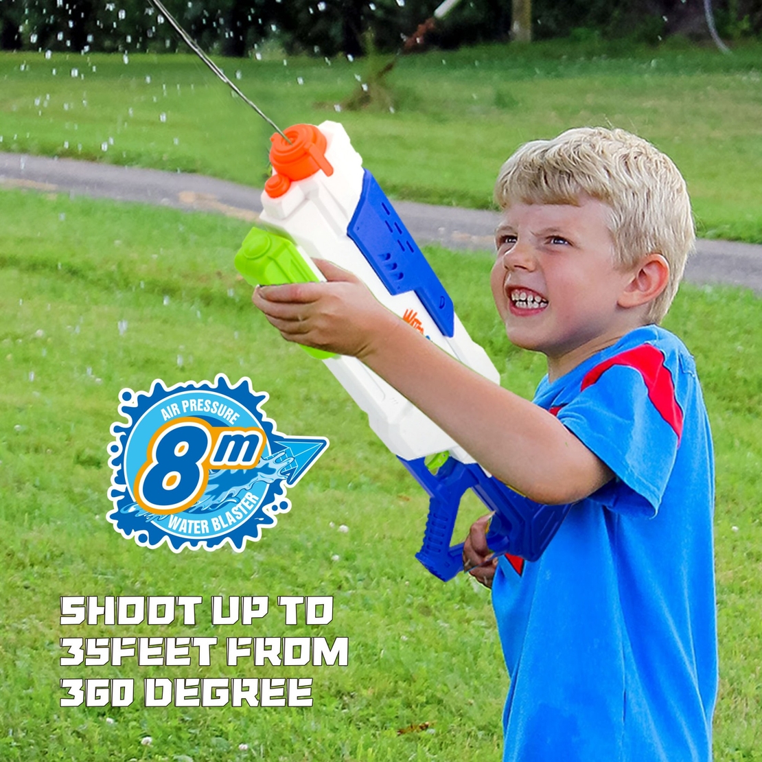 Pistol cu Apa pentru Copii, Rezervor, Pentru Piscina/Plaja, Flippy, 6ani+, Multicolor, 1200ML