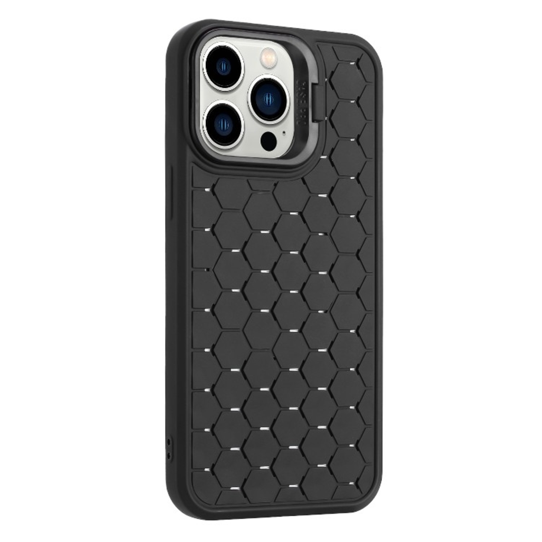 Husa de Protectie TPU, Vafy, pentru Apple iPhone 14, 3D Cube, cu Inel, Protectie Camera, Antisoc, Antizgariere, Antialunecare, Acoperire Completa, Negru