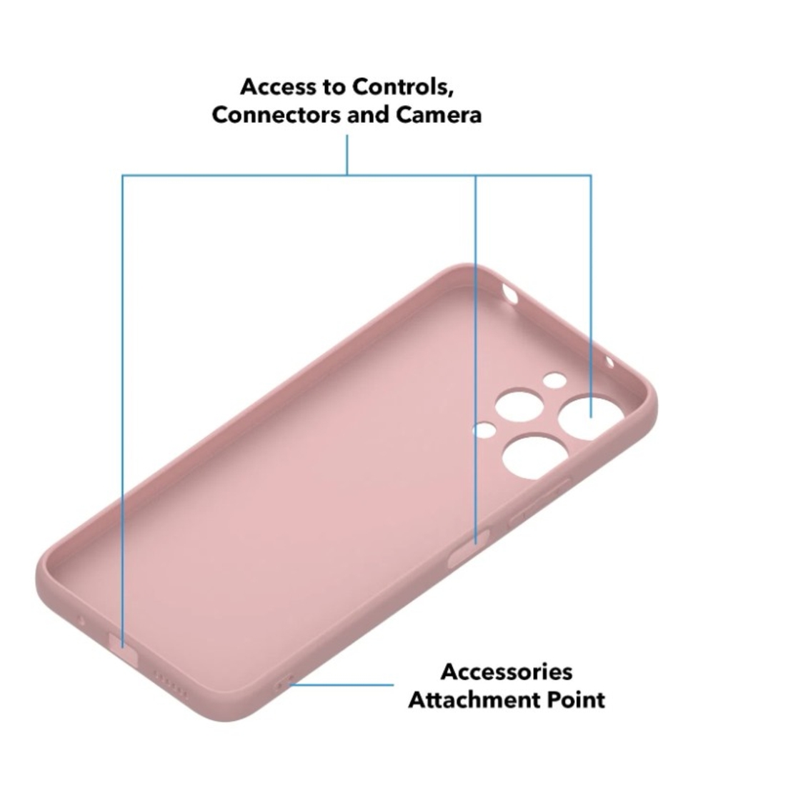 Husa de Protectie Matte TPU, Vafy, pentru Xiaomi Redmi 12 Pro, Protectie Camera, Antisoc, Antizgariere, Antialunecare, Acoperire Completa, Roz