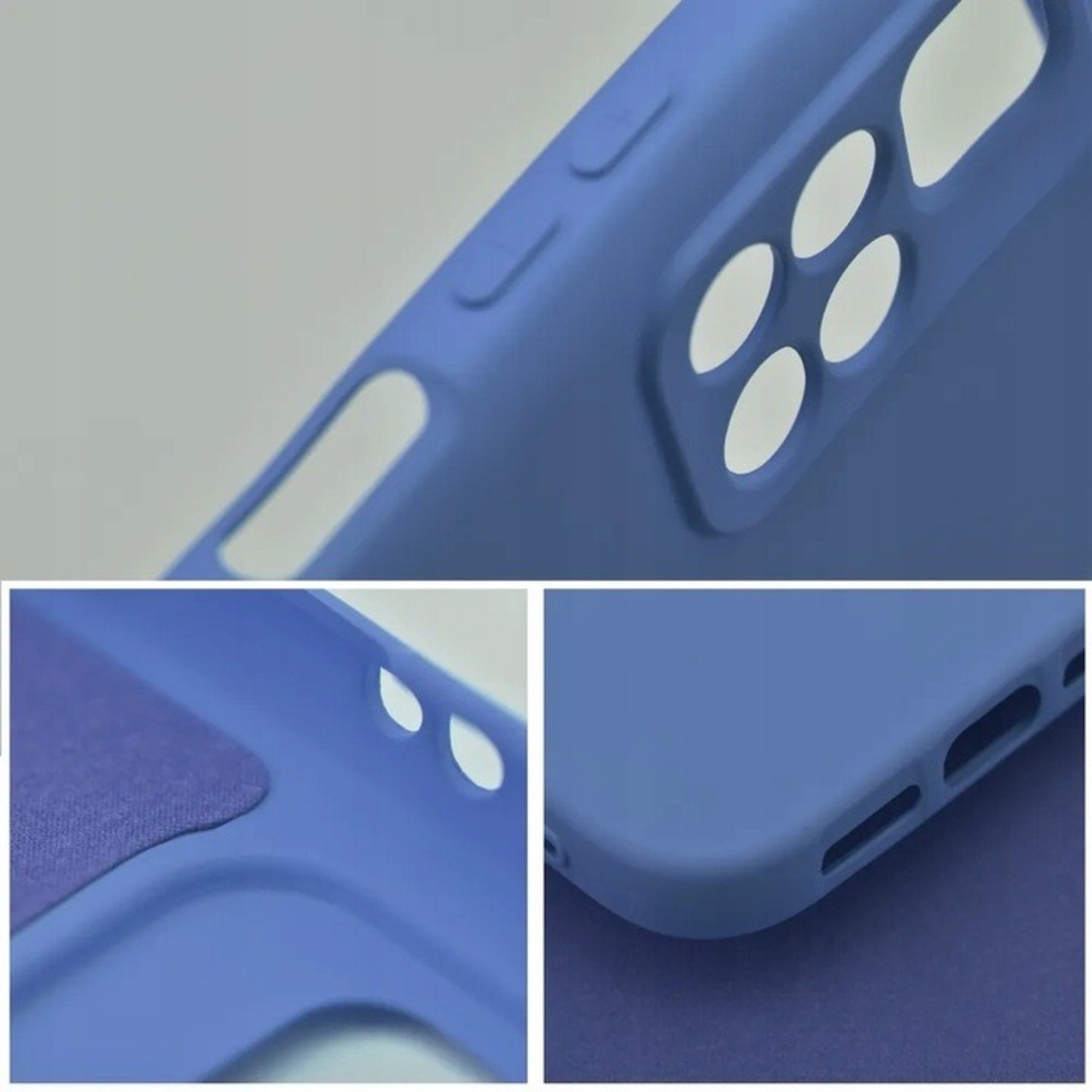 Husa de Protectie, Vafy, pentru Xiaomi Redmi Note 13 5G, Liquid Silicone, cu Microfibra pe Interior, Protectie Antisoc, Compatibil Incarcare Wireless, Albastru