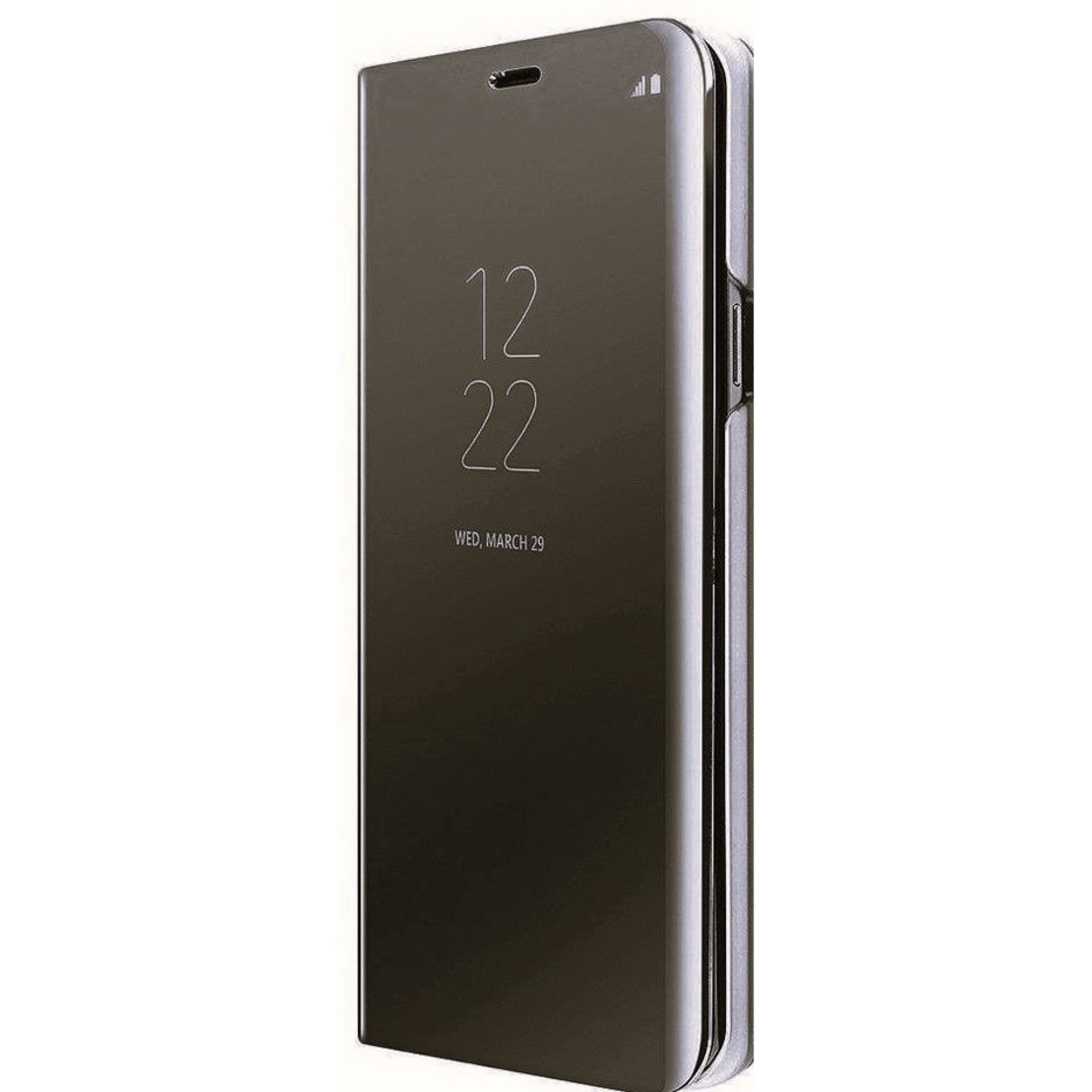 Husa de Protectie, Flippy, pentru Samsung Galaxy A50, Capac Oglinda, din Plastic, Negru