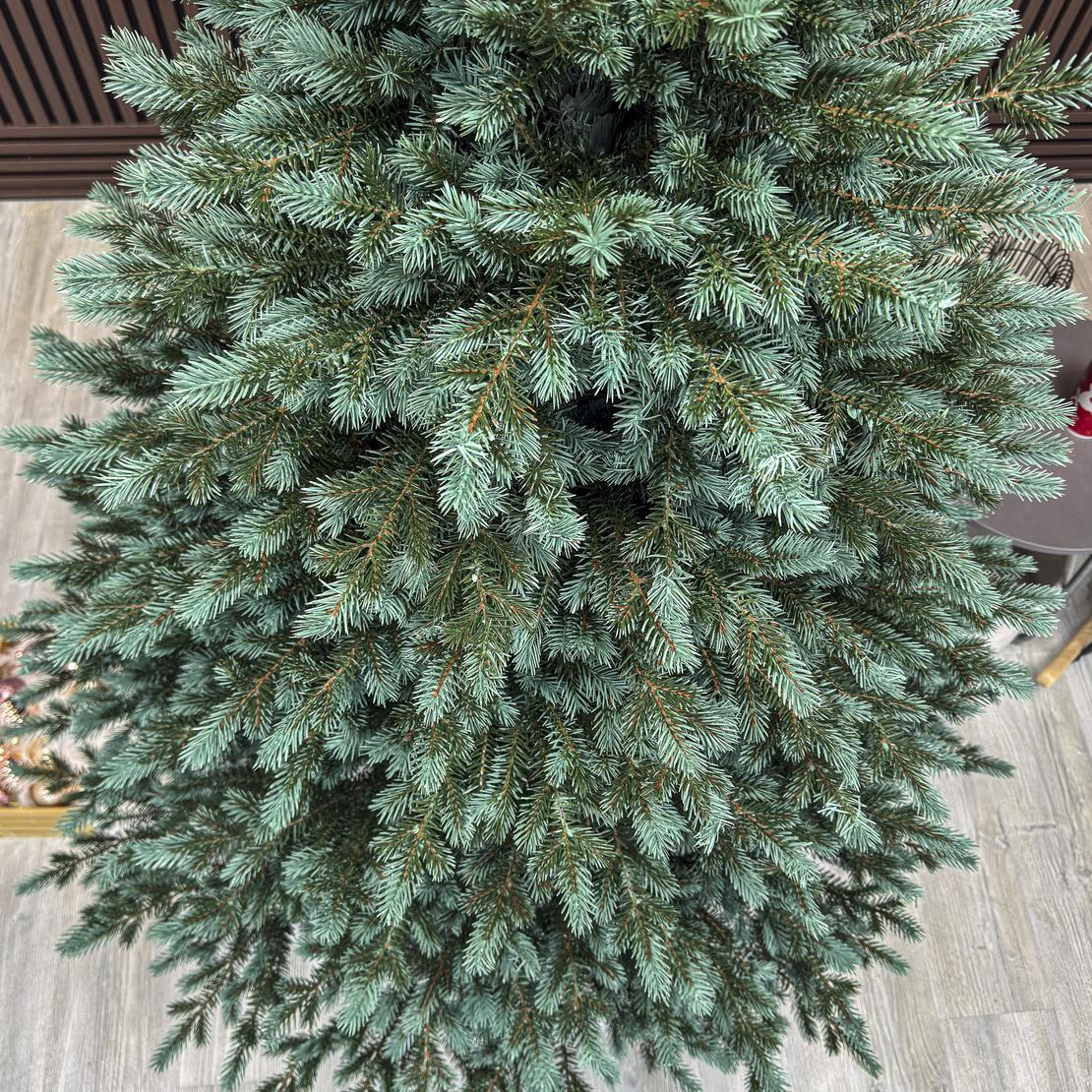 Brad artificial Christmas Deluxe by Sersimo, Alaska Select verde argintiu, integral 3D, 180 cm