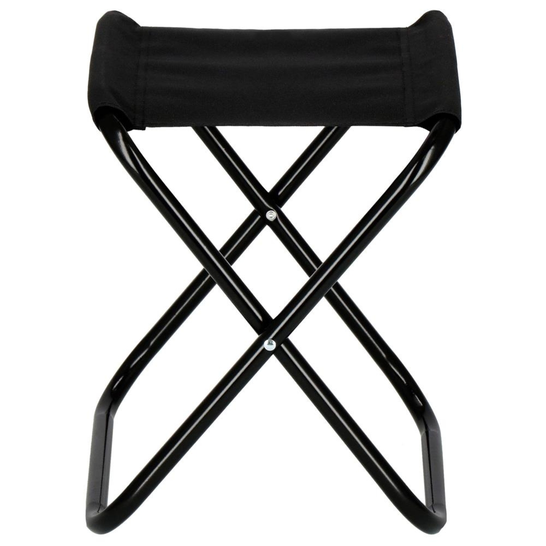 Scaun pliabil pentru camping sau pescuit, cadru metalic, maxim 100 kg, 26x26x34 cm, negru