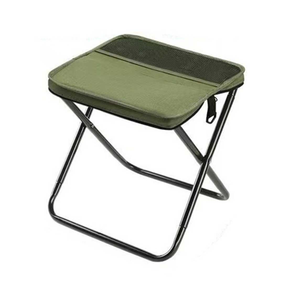 Scaun Taburet Pliabil pentru Camping, Vafy, pentru Adulti, Scaun Portabil, Pescuit, din Panza Oxford si Cadru Metalic, Mare 31 x 29 x 25 cm, Verde