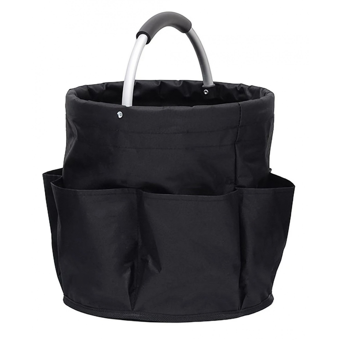 Geanta Cos pentru Scule de 17L, Vafy, Buzunare Exterioare, Cos de Picnic Portabil, Cos pentru Plaja, Cos pentru Curatenie, din Material Oxford 600 D, 28 x 28 x 28 cm, Negru
