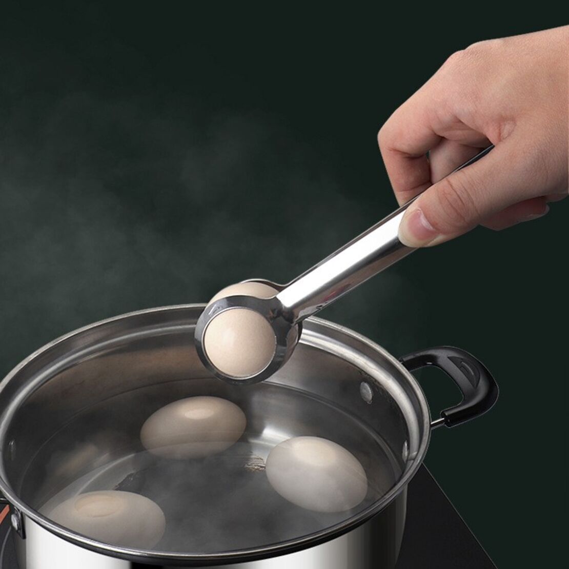 Cleste de Bucatarie, Vafy, Multifunctional, pentru Oua/Alimente/Salata, din Otel Inoxidabil, Gri
