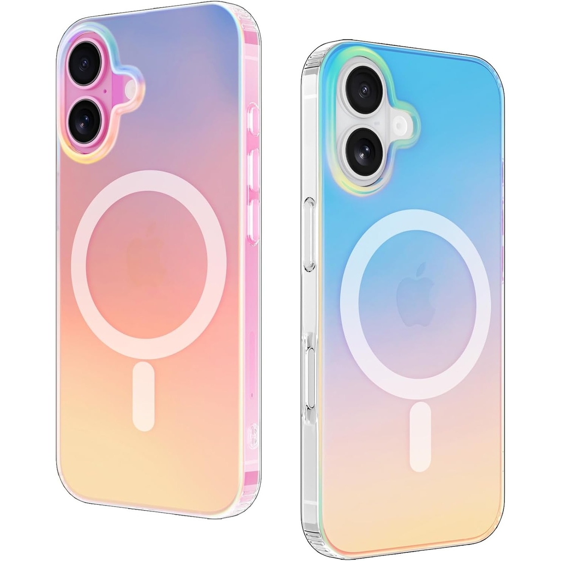 Husa Telefon, Vafy, Compatibila iPhone 17, Model Cameleon, Magsafe, Schimbare Gradient de Culoare din Unghiuri Diferite, Multicolor
