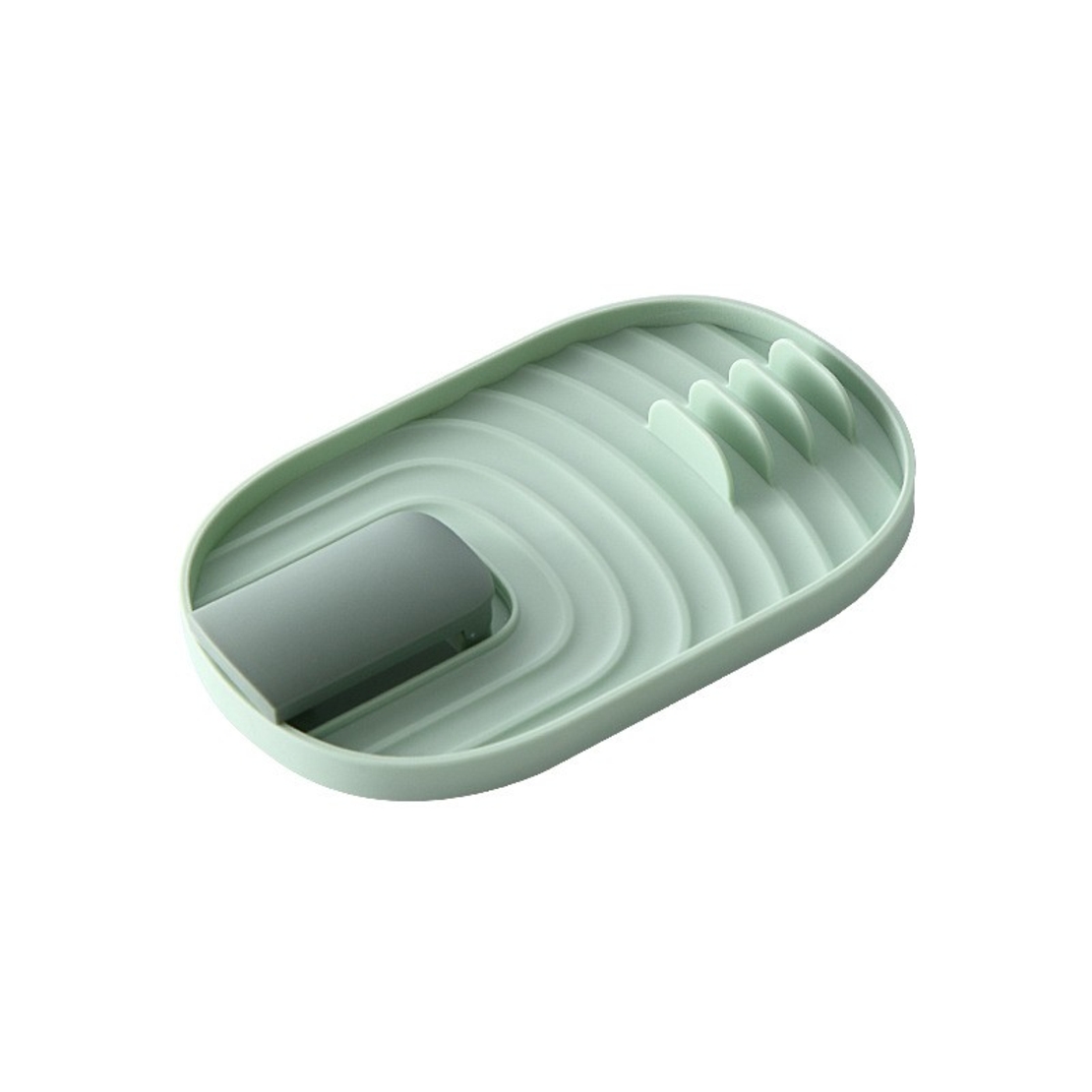 Suport Pliabil, Flippy, pentru Capace, Linguri, Multifunctional, Plasare pe Blatul de Bucatarie, 11.5 x 18 x 2.2 cm, Verde
