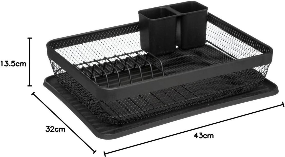 Suport vase 5Five Mayaj cu 1 nivel, otel si plastic, 43x32x13 cm, negru