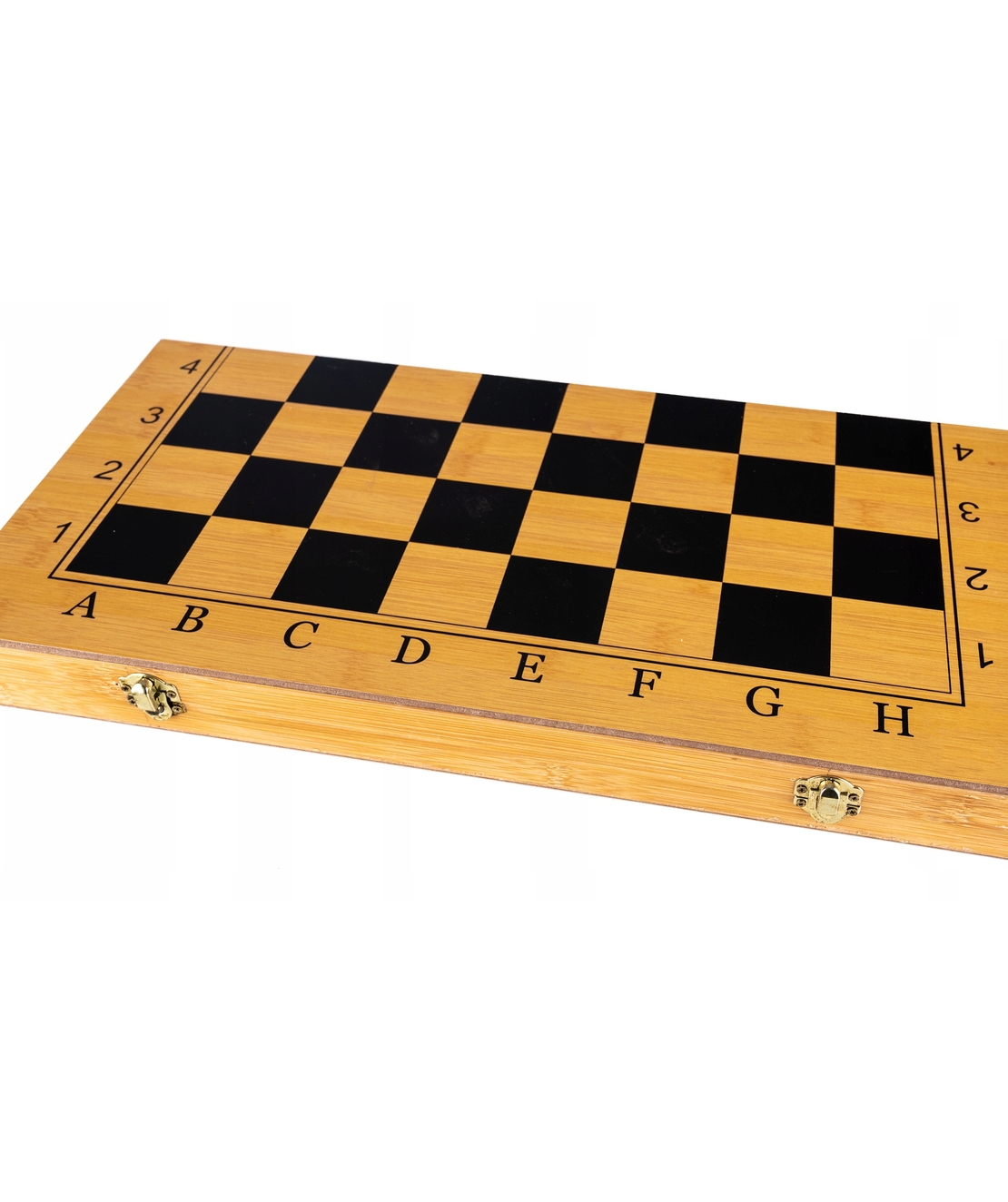 Joc sah si table din lemn, 48x48 cm, toate piesele incluse, maro
