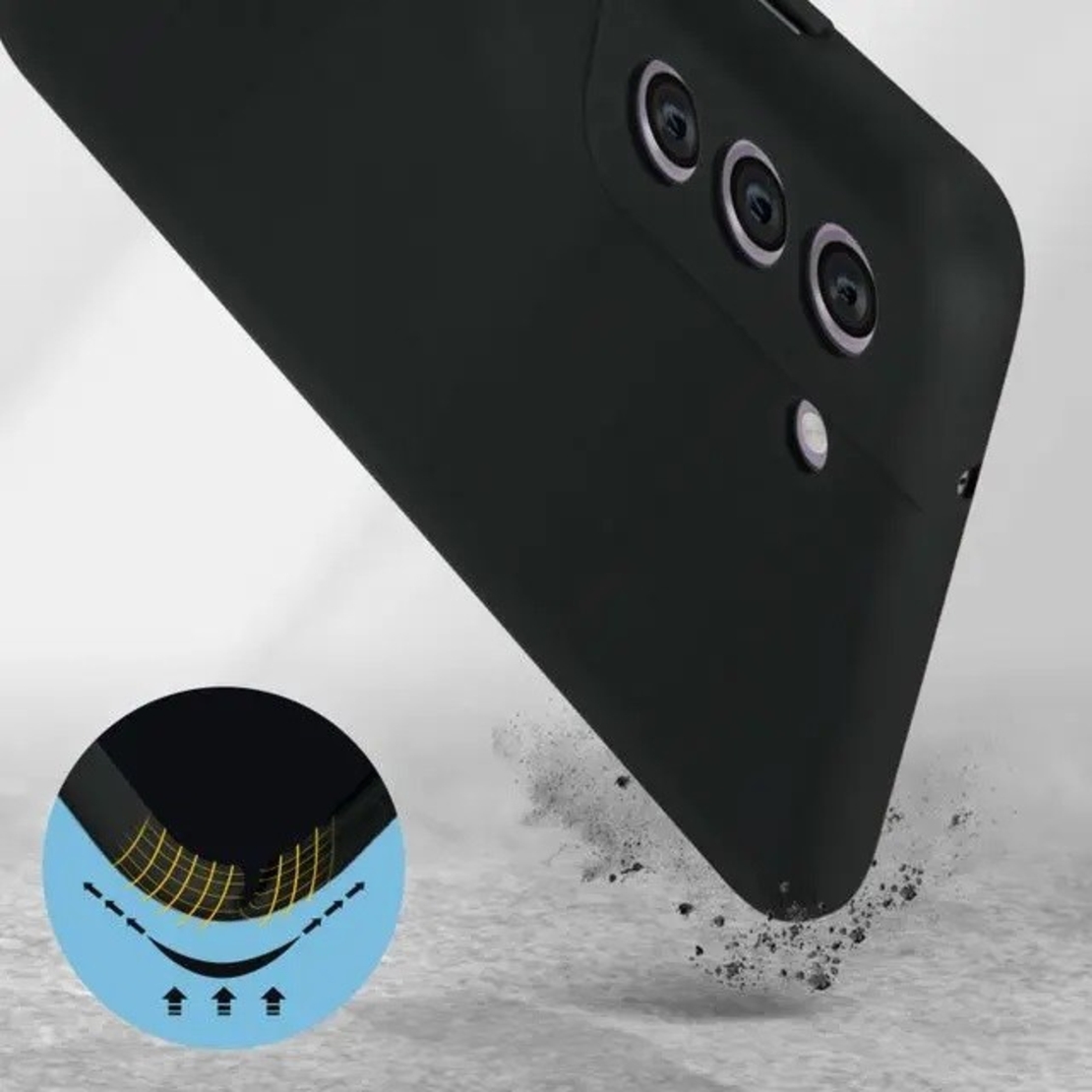 Husa protectie Vafy pentru Samsung S21 FE Liquid Silicone Negru