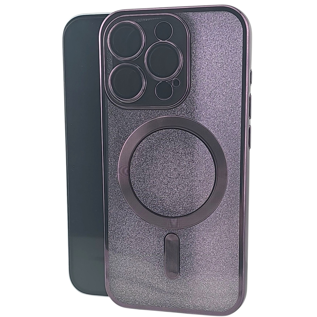 Husa de Protectie 2 in 1, Vafy, pentru Apple iPhone 14 Pro Max, Compatibila MagSafe, Magnetica, cu Protectie Lentila, din TPU, Mov