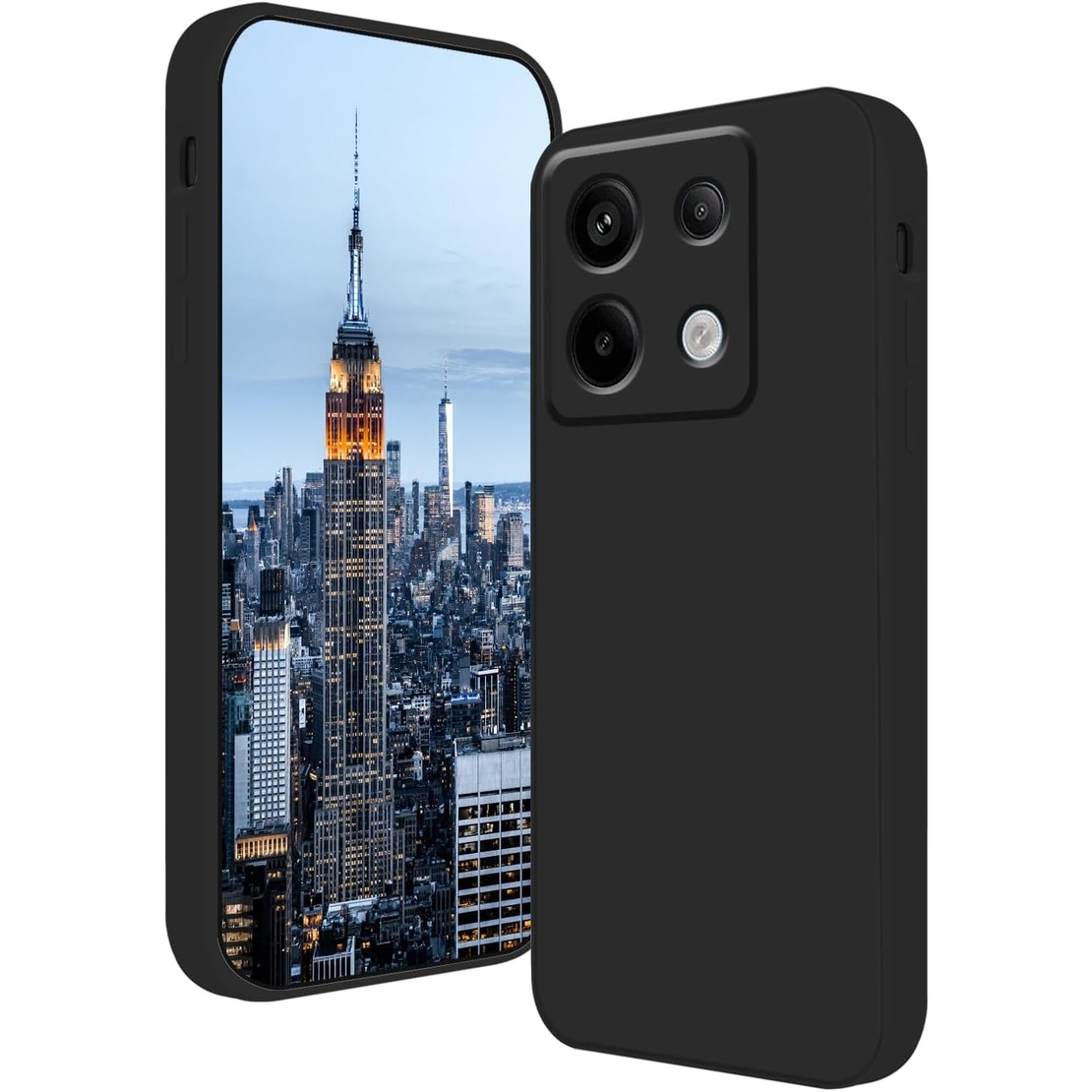 Husa de Protectie, Vafy, pentru Xiaomi Redmi Note 13 5G, Liquid Silicone, cu Microfibra pe Interior, Protectie Antisoc, Compatibil Incarcare Wireless, Negru