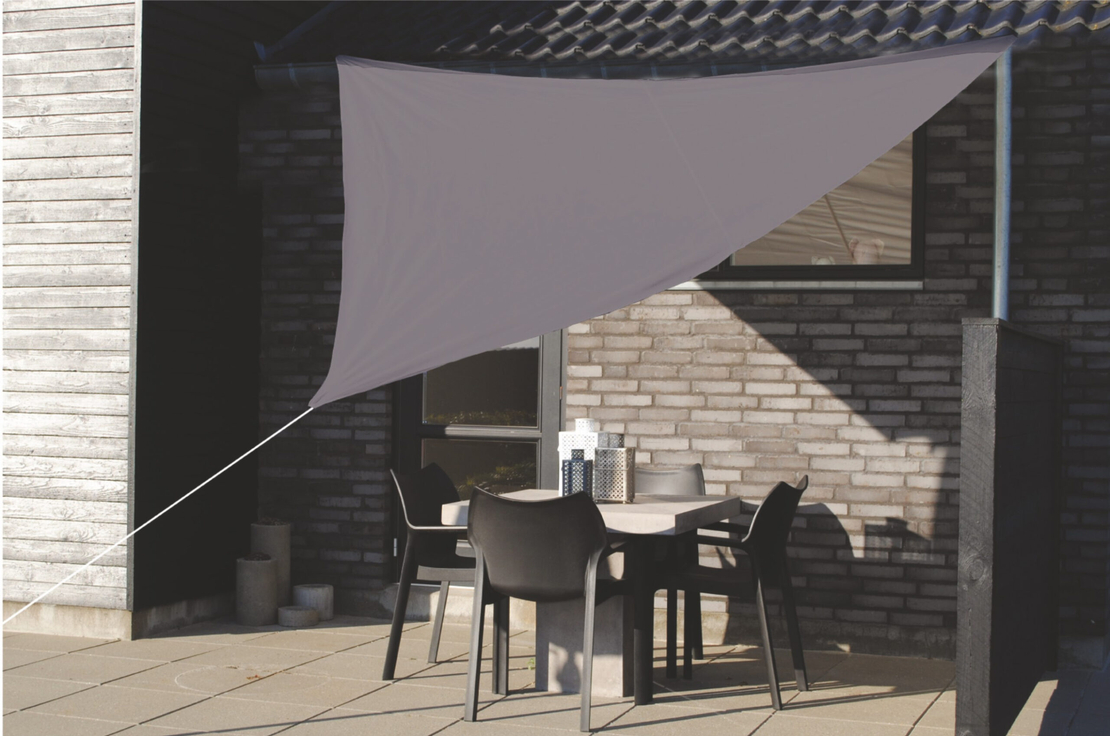 Copertina prelata de soare, triunghiulara, impermeabila, cu protectie UV, 300x300x300 cm, gri