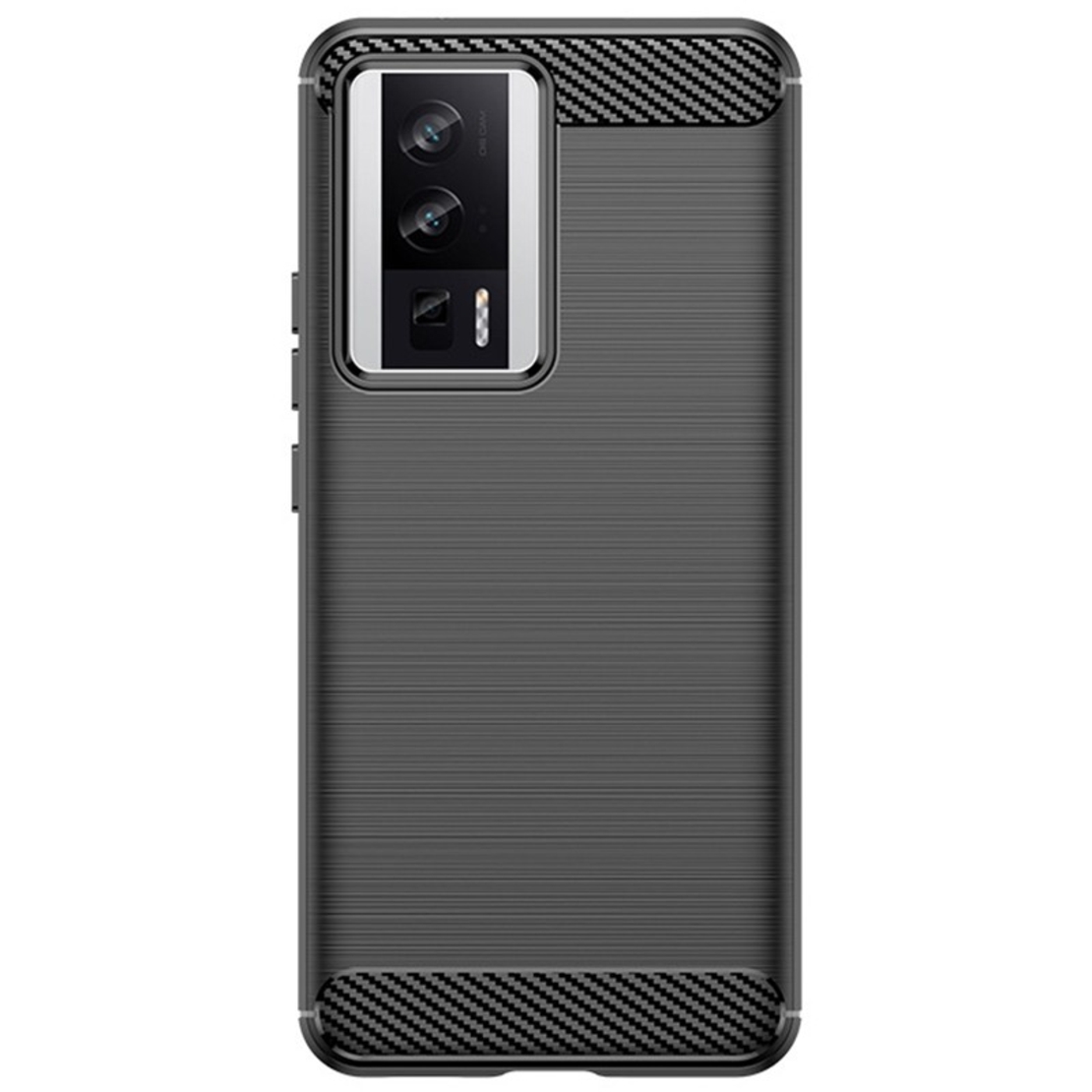 Husa de Protectie pentru Xiaomi Redmi 12, Vafy, Protectie 360, din TPU cu element de Carbon, Anti Alunecare, 1.8 mm, Negru