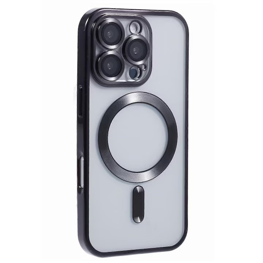 Husa de Protectie Compatibil cu iPhone 16 Pro, Vafy, Incarcare Wireless, Tehnologie Magsafe, Carcasa din TPU/ PC, Protectie Camera, Antisoc, Antizgariere, Mov (lila) - Transparent