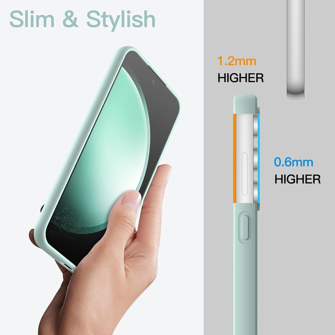 Husa de Protectie Matte TPU, Vafy, pentru Samsung Galaxy S23 FE 5G, Protectie Camera, Antisoc, Antizgariere, Antialunecare, Acoperire Completa, Verde
