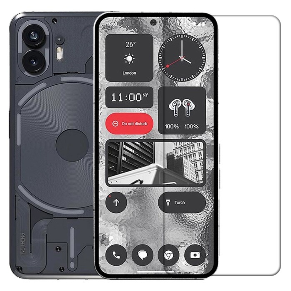 Folie Sticla Securizata pentru Nothing Phone 2, Vafy, Sticla de protectie Compatibila cu Nothing Phone 2, 2.5D, HD, Transparenta
