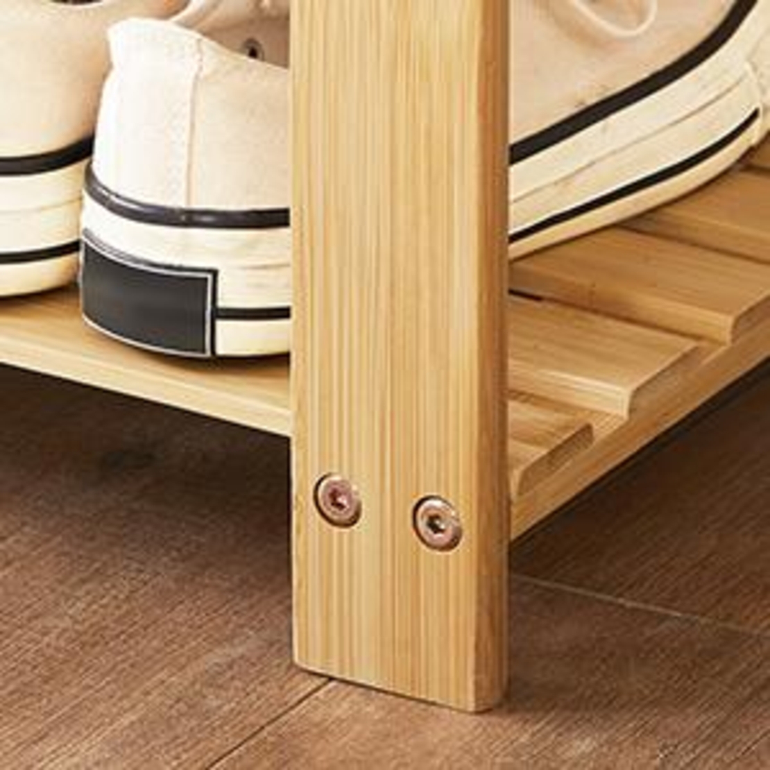 SONGMICS Raft de depozitare din bambus, cu 3 niveluri, 28x70x45cm, maro