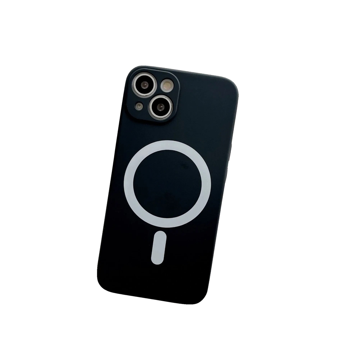 Husa MagSafe pentru Apple iPhone 14 Pro, Silicon, Protectie pentru camera, Magnetica, Incarcare Wireless, Vafy, Negru