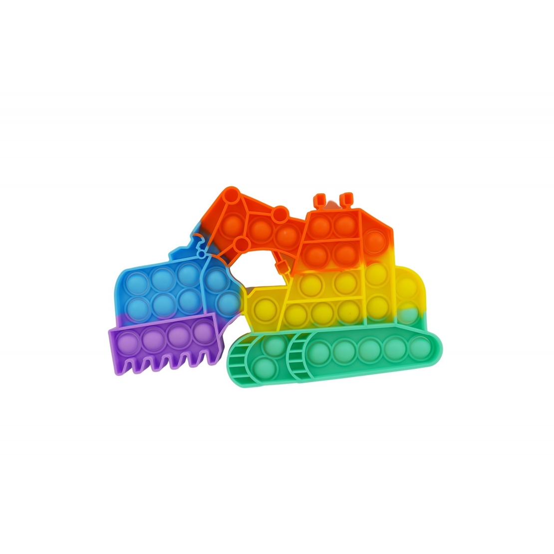 Jucarie antistres din silicon Flippy, Pop it Now and Flip It ,Excavator ,Multicolor ,Model 4