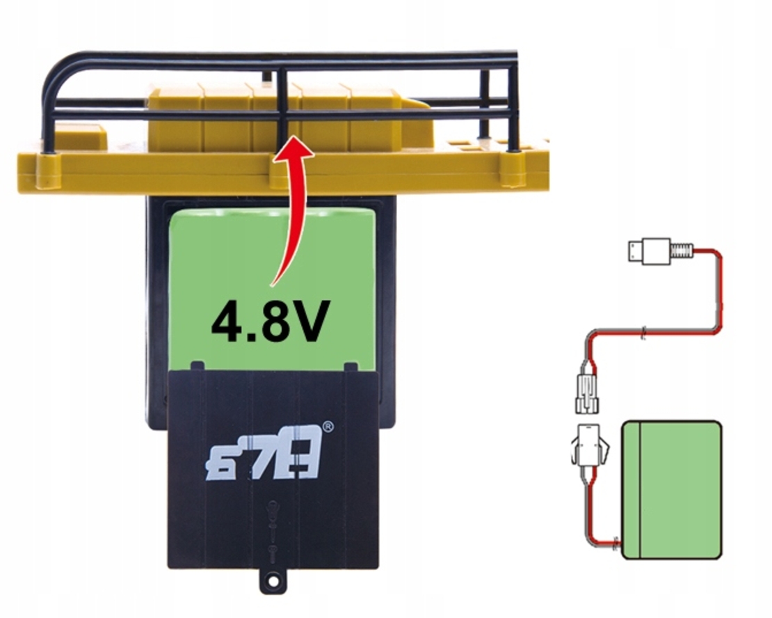 Macara construction RC pentru copii, 128 cm, cu lumini, sunete si accesorii incluse