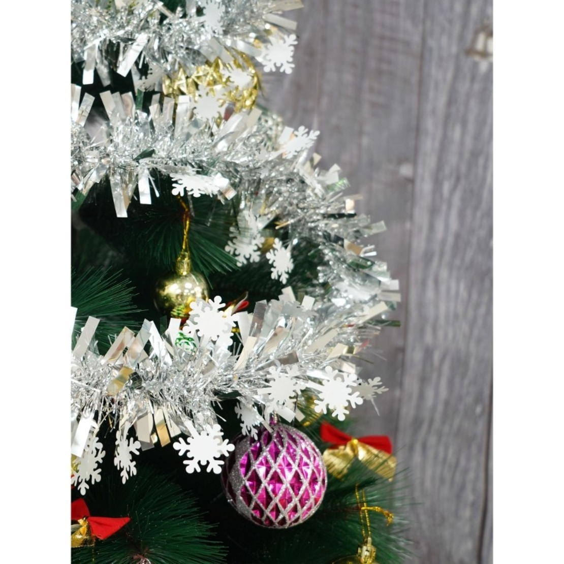 Beteala Craciun, Flippy, argintiu, marimea: 2 m x 9 cm x 9 cm material:folie PVC, interior/exterior