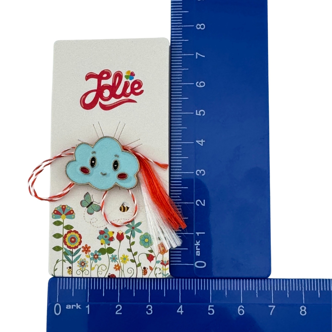Martisor pentru copii, Jolie, Material Metal, Ambalaj Carton cu Design, Dimensiune Brosa Aproximativ 2x2 cm, Multicolor, Model Norisor