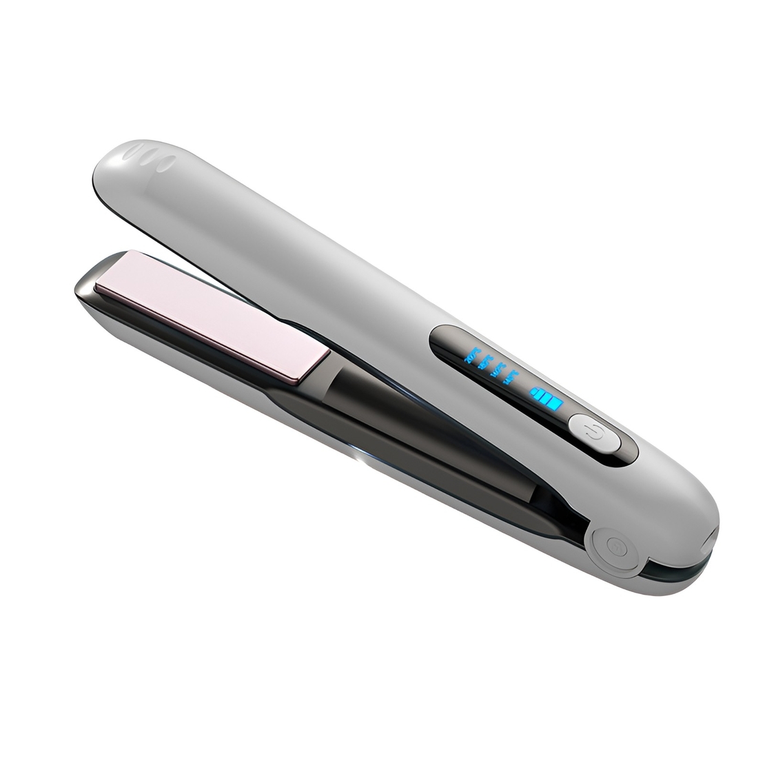 Placa de Par fara Fir, Vafy, Adaptor Tip C, 4 Trepte de Temperatura, Tensiune 5V, Capacitate Baterie 5000 mAh, Indreptat, Ondulat, 23.5x3.3x4.5 cm, Alb