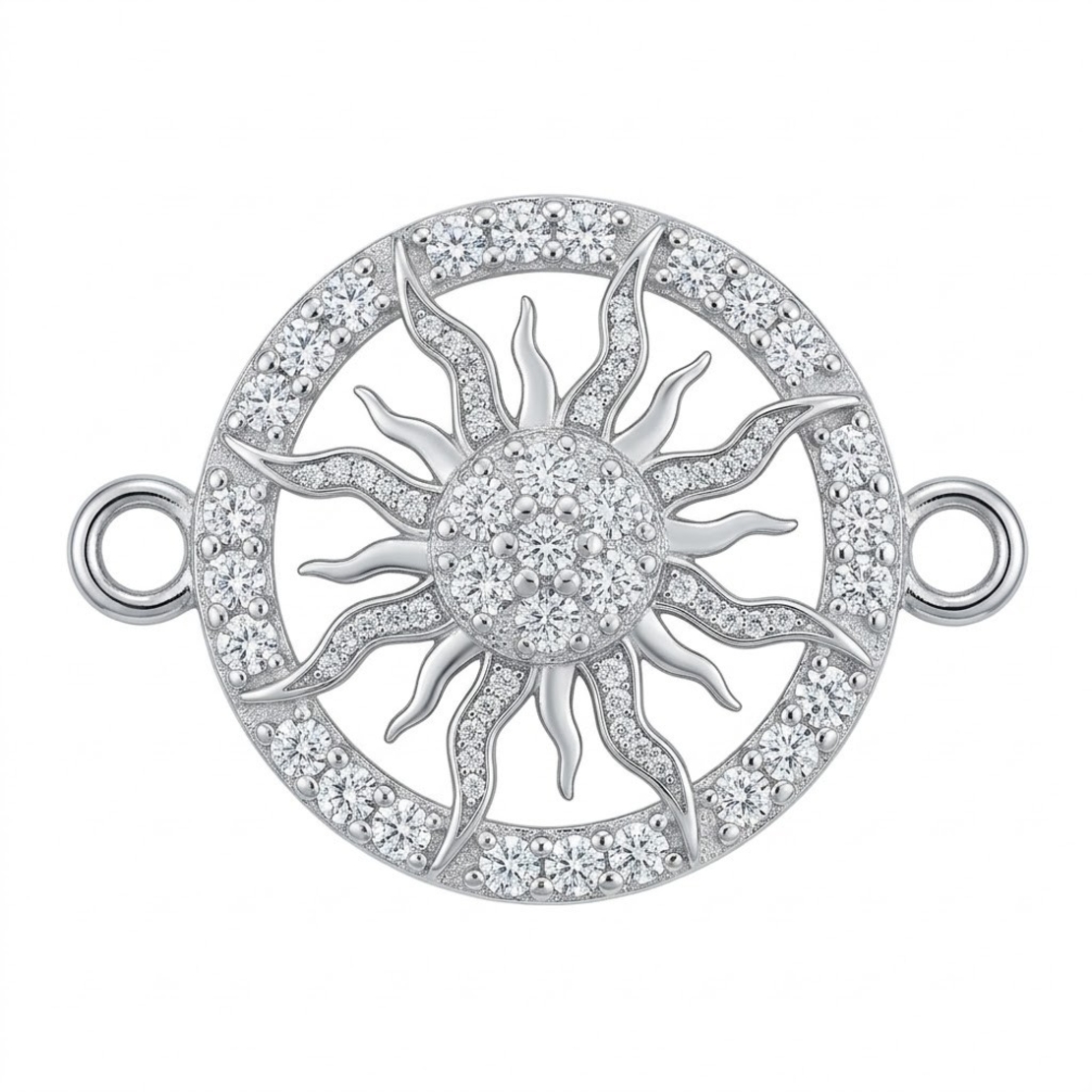 Bratara Martisor Argint 925, Jolie, Model Soare, cu Snur Rosu Ajustabil, 1.4 g, Argintiu
