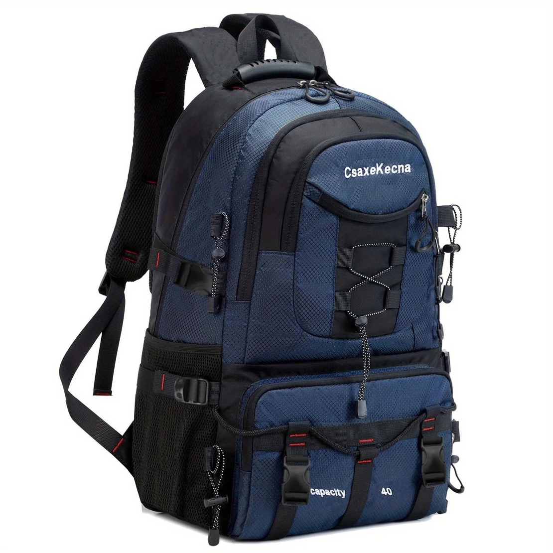 Rucsac Multifunctional de Alpinism, Flippy, Capacitate 36-55 L, de Calatorie, Impermeabil, Slot USB Incarcare Telefon, Bretele Reglabile, 52 x 34 x 19 cm, Albastru