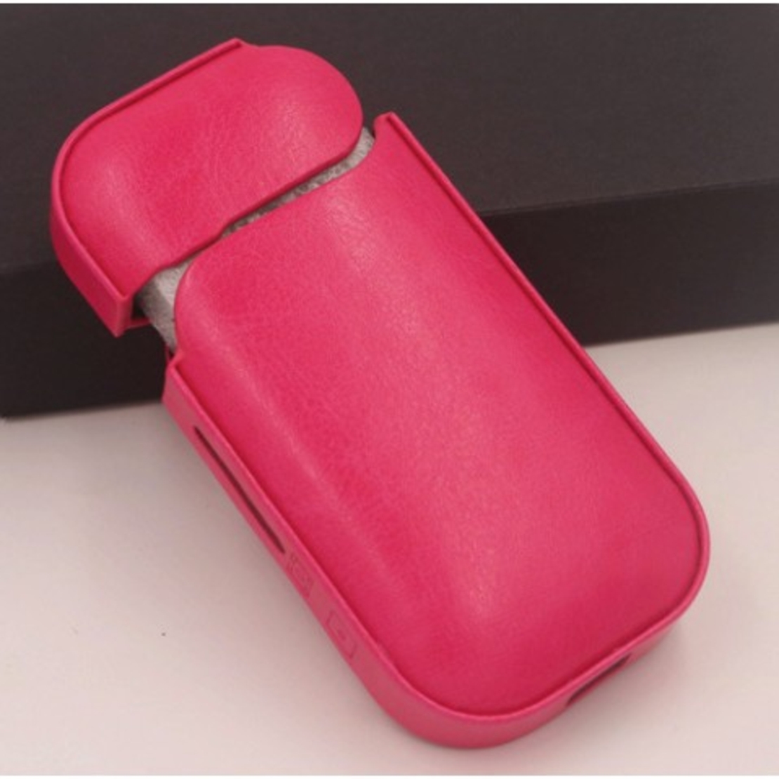 Husa Vafy pentru IQOS 2.4 Plus, Capac de Protectie, Anti Soc si Zgarieturi, din Piele Ecologica, 43 g, 12 x 6 x 2.5 cm, Roz
