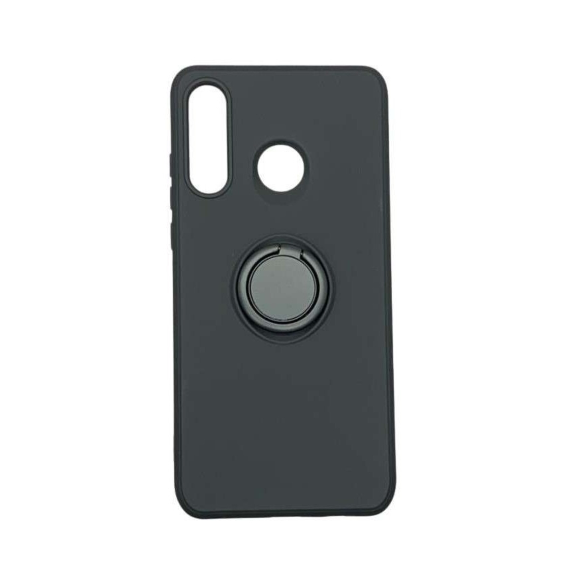 Husa protectie Vafy compatibila cu Huawei P30 Lite Liquid Silicone Ring cu suport rotativ Negru