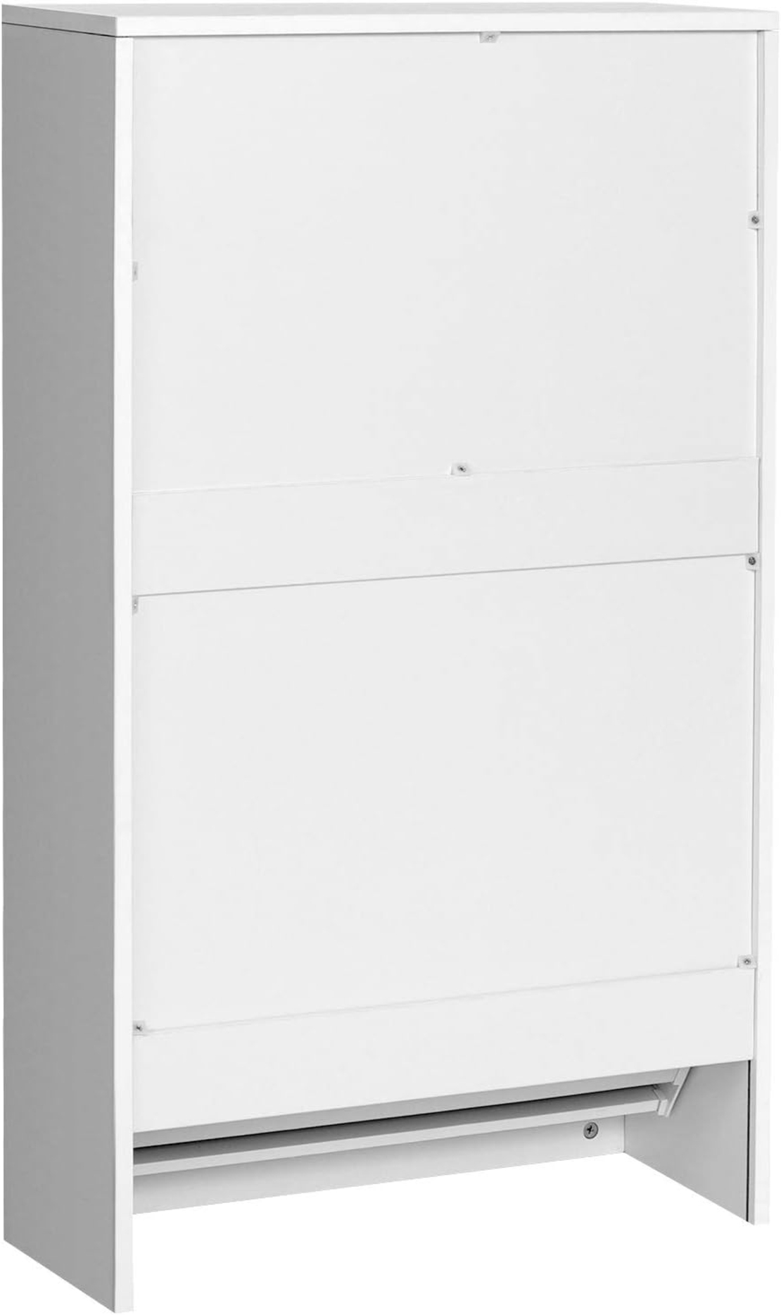 VASAGLE Dulap pantofi cu 3 usi rabatabile, pentru 8-12 perechi, 60x24x102 cm, alb