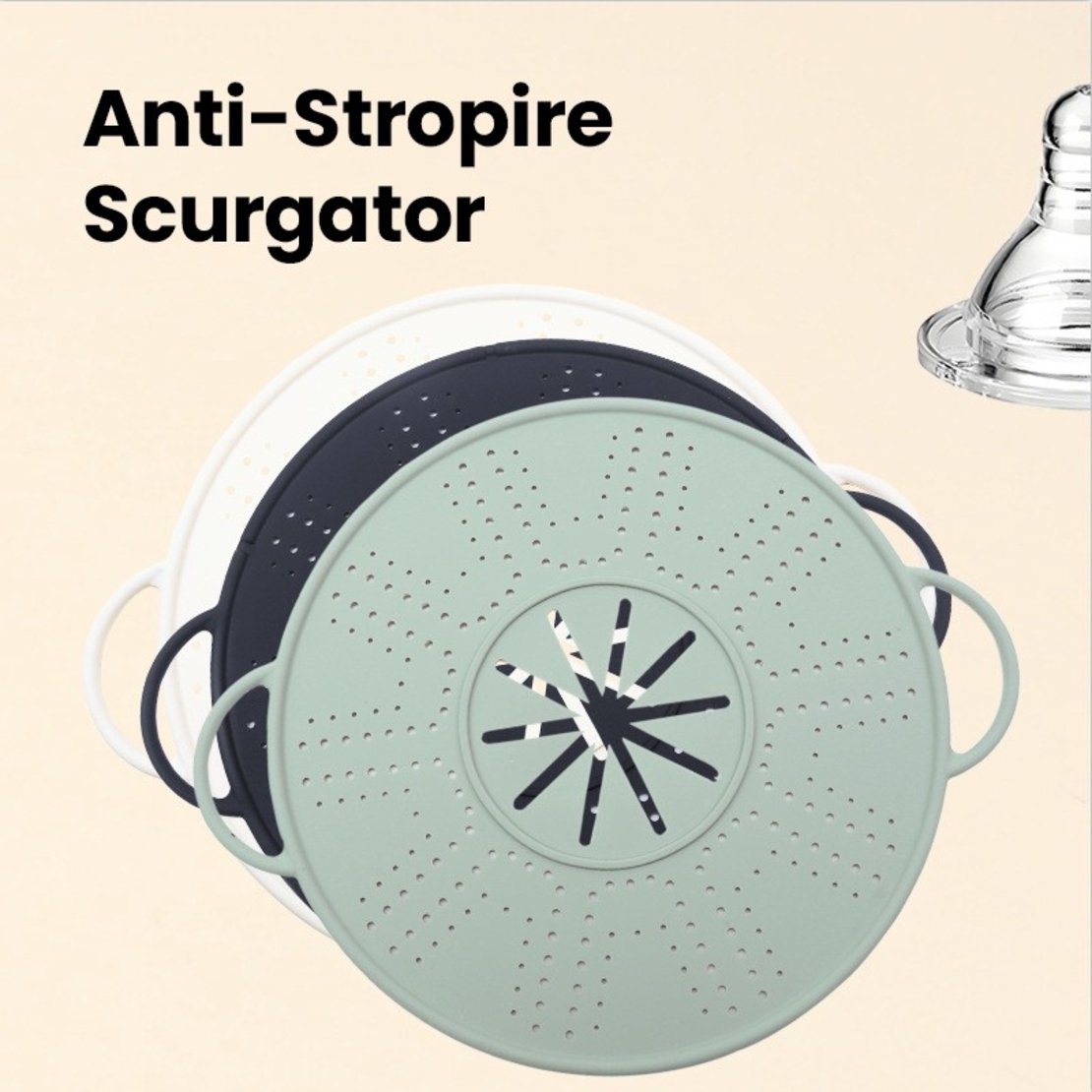 Capac Sita pentru Tigaie, Vafy, 28 inch, Capac din Silicon pentru Scuregere, Rezistent la Remperaturi ridicate, Anti-Stropire, Deflector de Ulei, Verde deschis