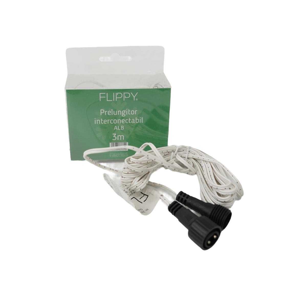 Prelungitor Instalatie Luminoasa, Vafy, 3 m, 230V, Fir Alb
