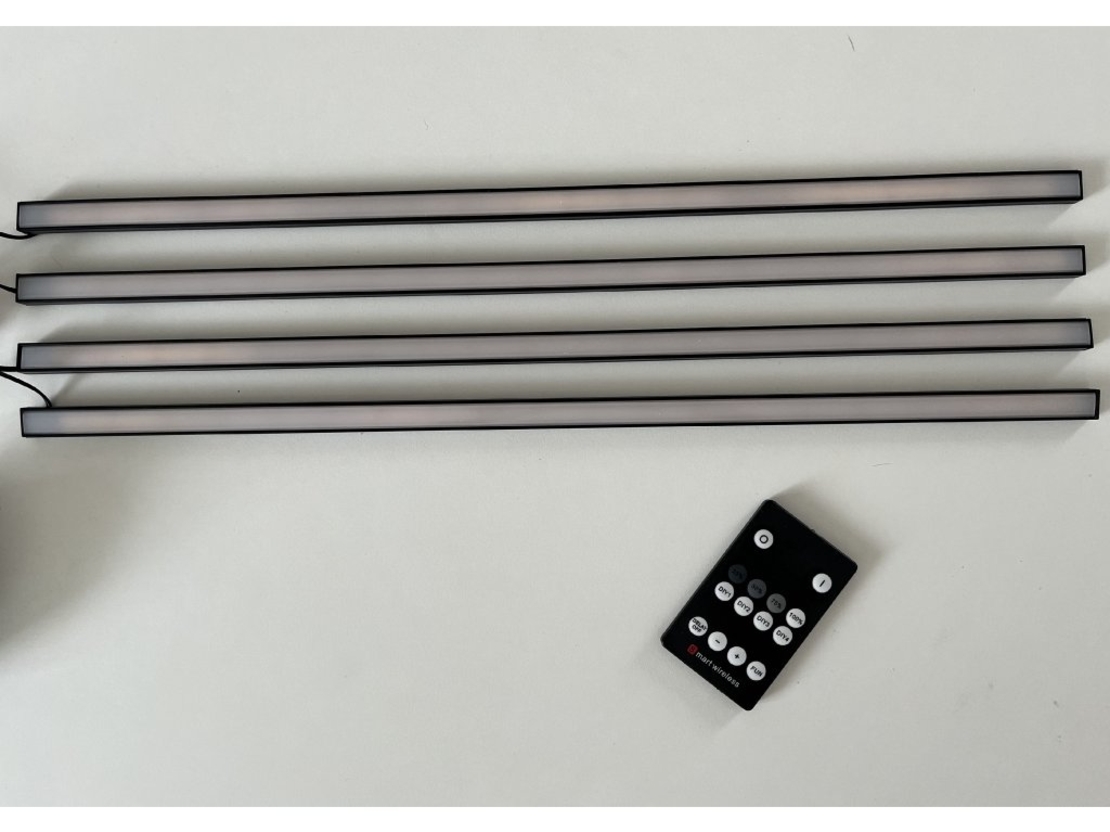 Set iluminare led pentru riflaje MDF, varianta II, 2 lampi x 1 metru, 520 lm, 5.6W, telecomanda