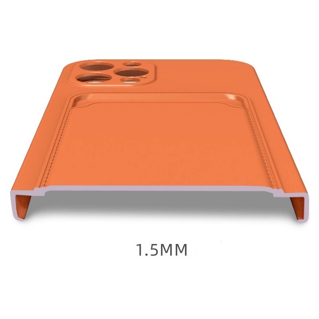 Husa protectie Vafy cu suport card compatibila cu Apple iPhone 13 Pro Max Portocaliu