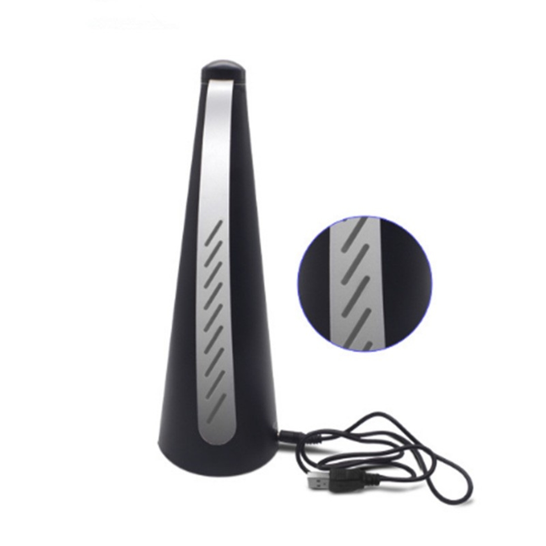 Ventilator Exterior, Vafy, Repelent pentru Muste/Tantari, Cablu USB, Slot Baterii, 9 x 9 x 20 cm, Negru