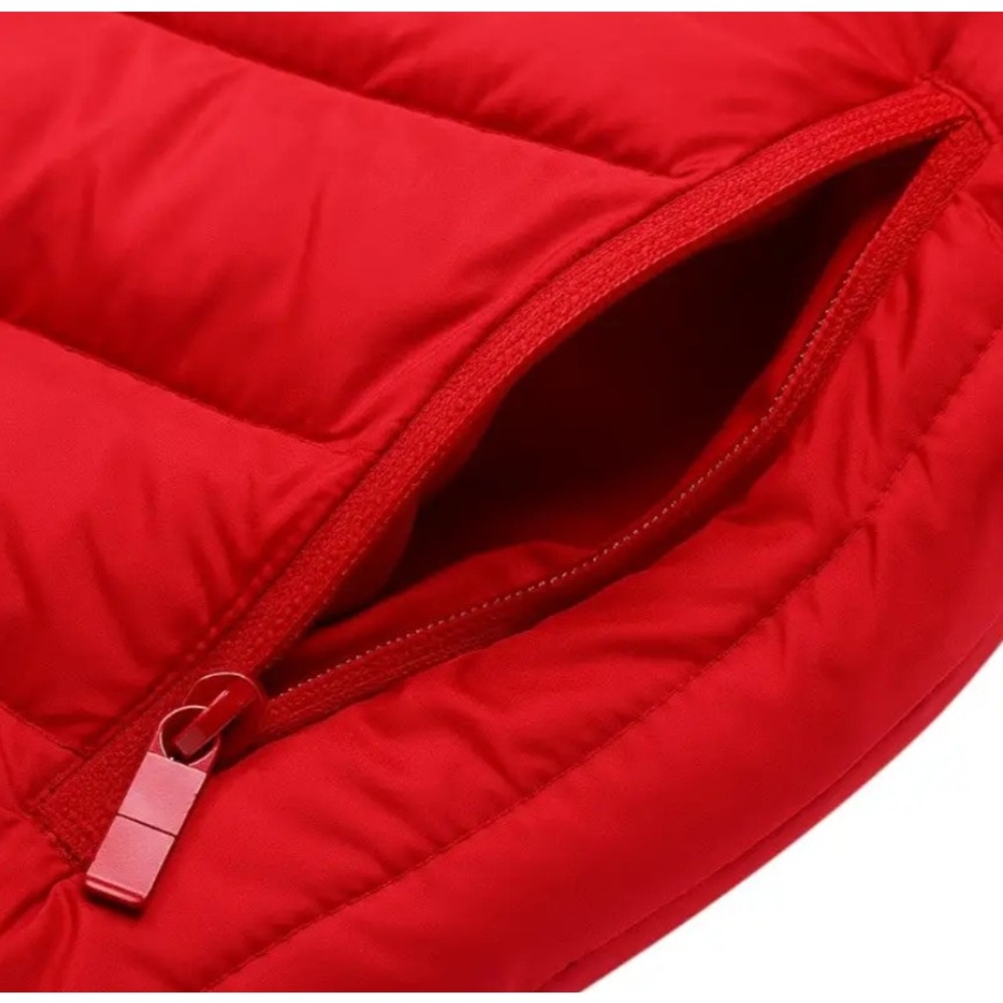 Vesta cu Incalzire, Vafy, Unisex, 2 Zone de Incalzire, Umplutura Bumbac, 3 Trepte de Temperatura, Incarcare USB, Rosu, 45 - 50 kg, Marime M