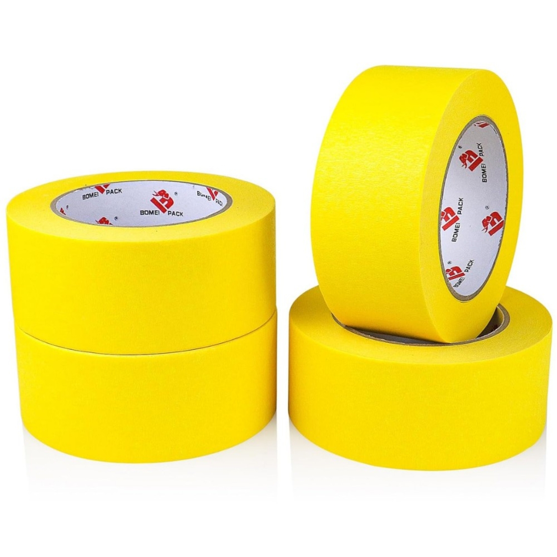 Set 24 Role Banda Adeziva de Mascare, Rezistenta UV, 48mmx50m, Rezistenta, Aderenta, Galbena