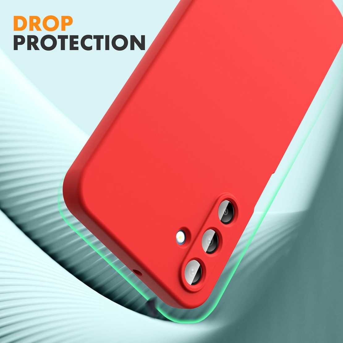 Husa de Protectie, Vafy, pentru Samsung Galaxy A15, Liquid Silicone, cu Microfibra pe Interior, Protectie Antisoc, Compatibil Incarcare Wireless, Rosu