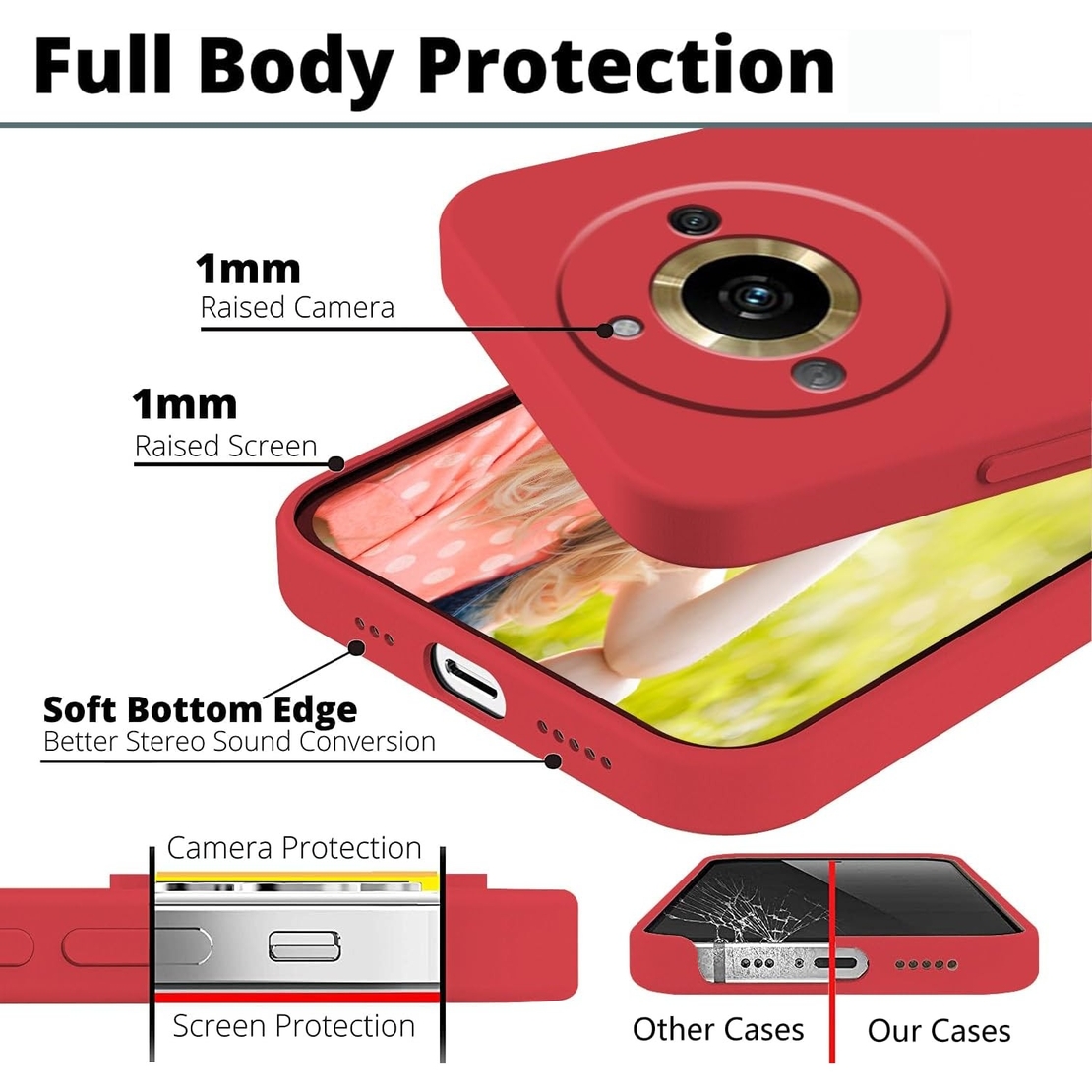 Husa de Protectie, Vafy, pentru Realme 11 Pro Plus, Liquid Silicone, cu Microfibra pe Interior, Protectie Antisoc, Compatibil Incarcare Wireless, Rosu