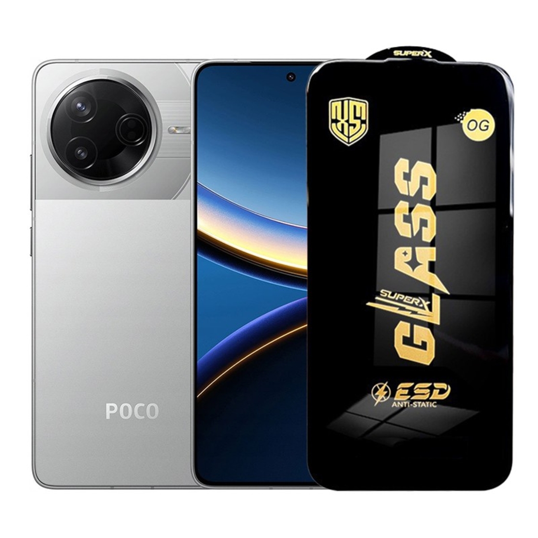 Folie de Protectie pentru Xiaomi Poco F7 Pro, Vafy, Sticla Securizata ESD, Margini Negre, Rezistenta la Zgirieturi, Antistatica, 0.35 mm, Transparenta