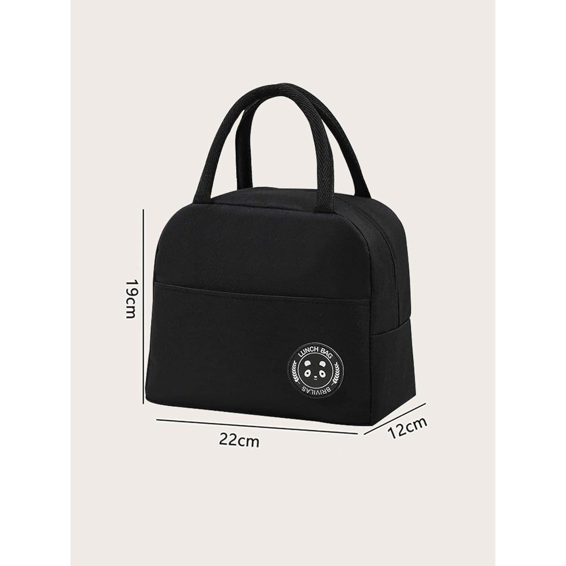 Geanta Termica pentru Pranz, Flippy, Multifunctionala, Compartimentata, Impermeabila, cu Manere, Buzunar Exterior, 22x14x19 cm, Negru
