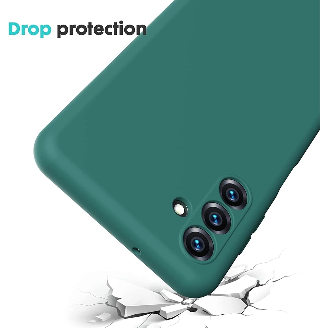 Husa de Protectie, Vafy, pentru Samsung Galaxy S23 FE, Liquid Silicone, cu Microfibra pe Interior, Protectie Antisoc, Compatibil Incarcare Wireless, Verde