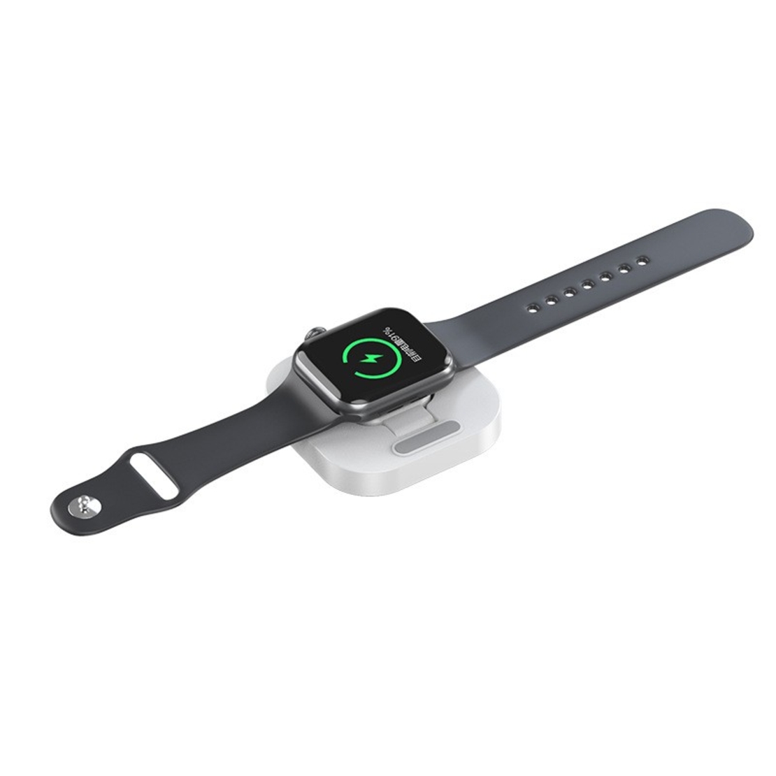 Incarcator Wireless pentru Smart iWatch, Vafy, Compatibil cu Apple iWatch 1/9, Magnetic Charger, Interfata TYPE-C, 3W, 7.5 x 7.5 x 1.2 cm, Pliabil, Alb