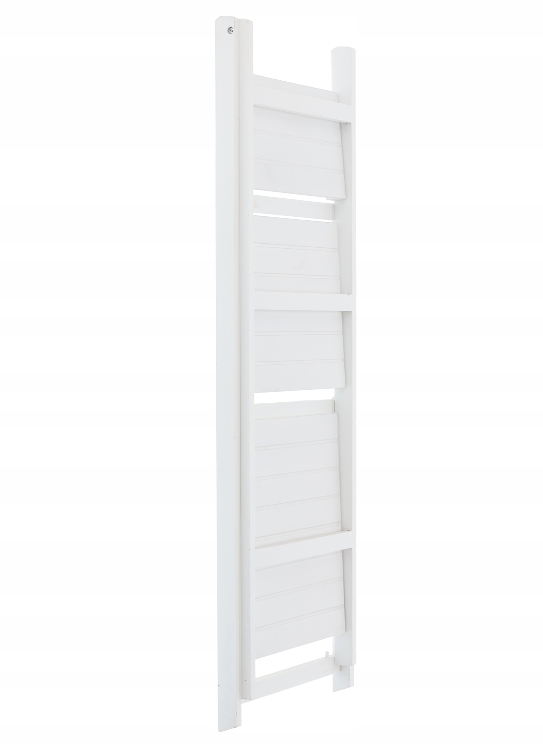 Biblioteca pliabila din lemn, 3 rafturi, 42x109x39 cm, alb