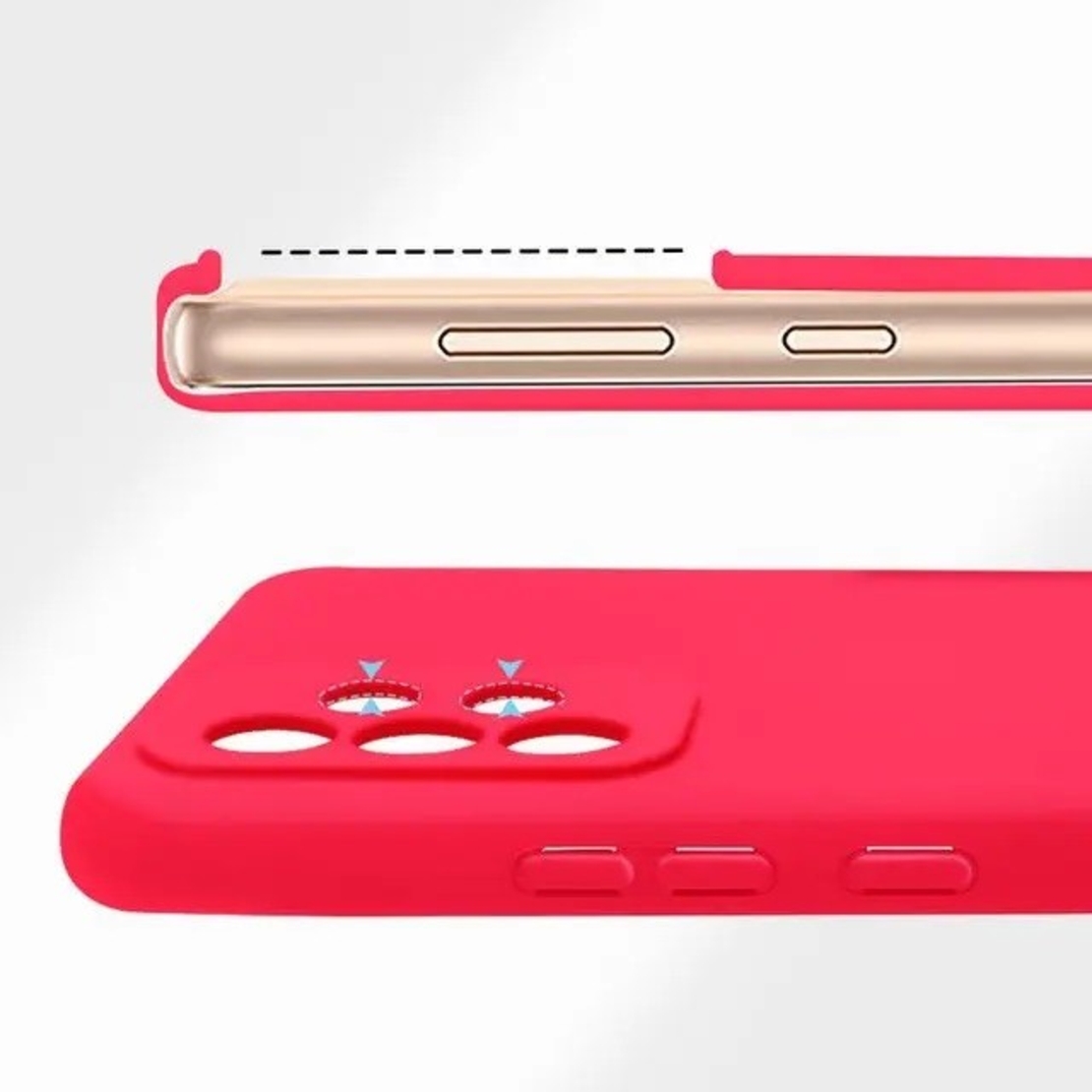Husa protectie Vafy pentru Samsung A53 5G Liquid Silicone Roz Fuchsia/Roz